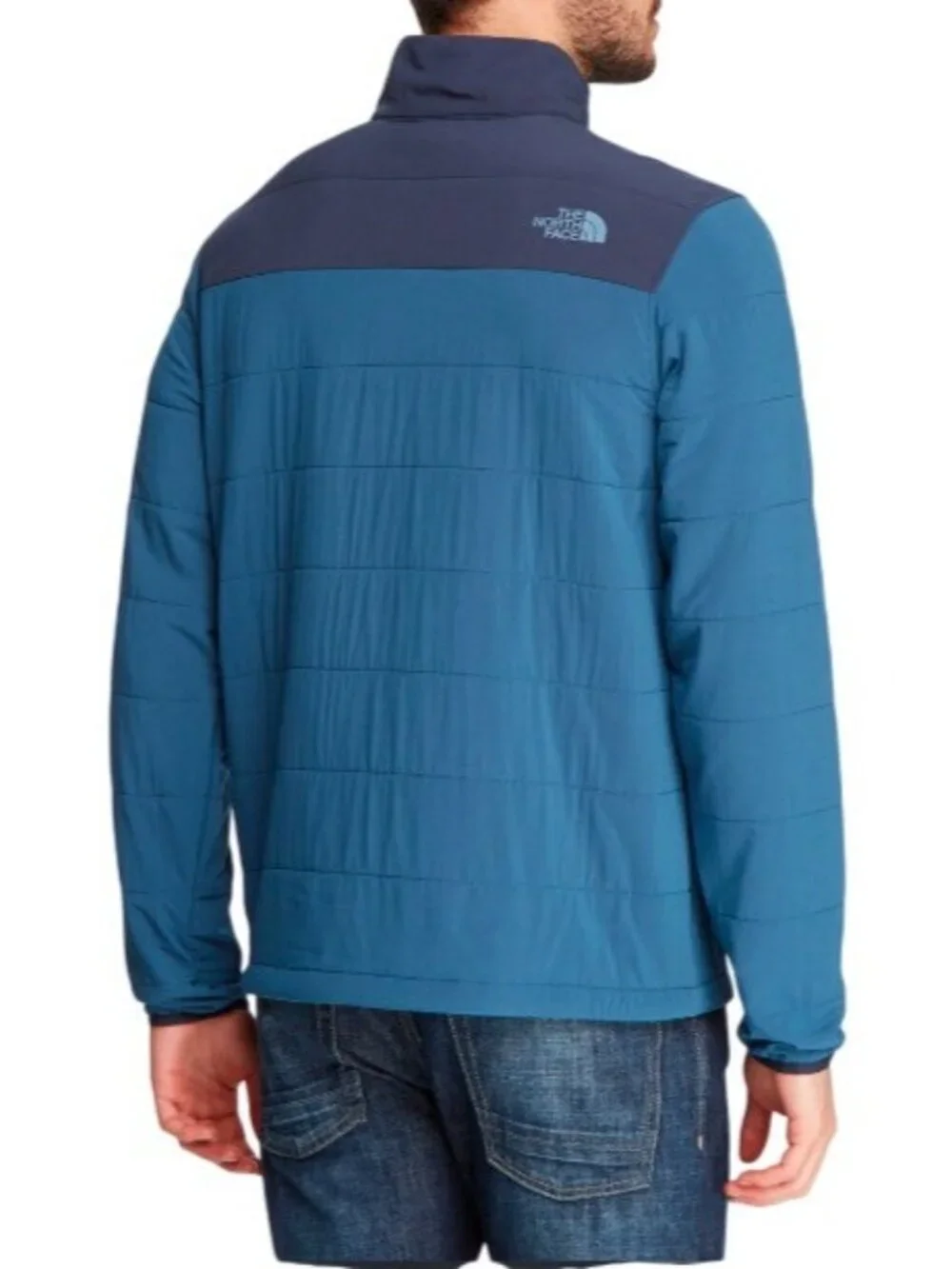 The North Face Mountain Sweatshirt 3.0 Anorak Jacket Men's Medium Blue Quilted